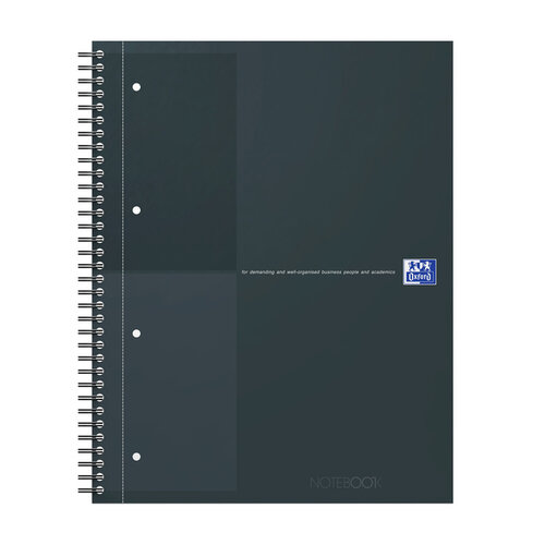Oxford Spiraalblok Oxford International Notebook A4+ lijn zwart