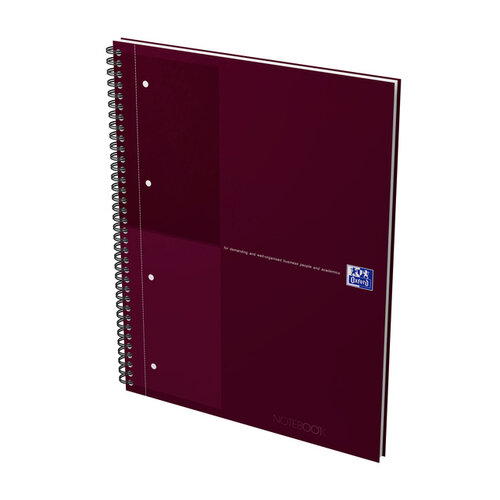 Oxford Cahier à spirale Oxford International Notebook A4+ ligné rouge