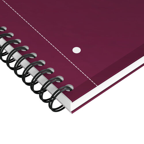 Oxford Cahier à spirale Oxford International Notebook A4+ ligné rouge