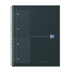 Cahier à spirale Oxford International Notebook A4+ carreau 5x5mm noir