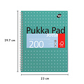 Pukka Pad Bloc-notes Pukka Pad Jotta A4 ligné 4 perforations 200 pages 80g vert
