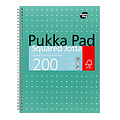 Pukka Pad Bloc-notes Pukka Pad Jotta A4 carreau 5x5xmm 4 perforations 200 pages 80g vert