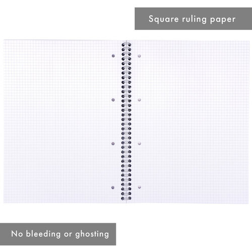 Pukka Pad Collegeblok Pukka Pad Jotta A4 ruit 5x5mm 4-gaats 200 pagina's 80gr groen