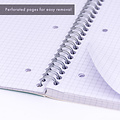 Pukka Pad Bloc-notes Pukka Pad Jotta A4 carreau 5x5xmm 4 perforations 200 pages 80g vert