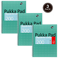 Pukka Pad Bloc-notes Pukka Pad Jotta A4 carreau 5x5xmm 4 perforations 200 pages 80g vert