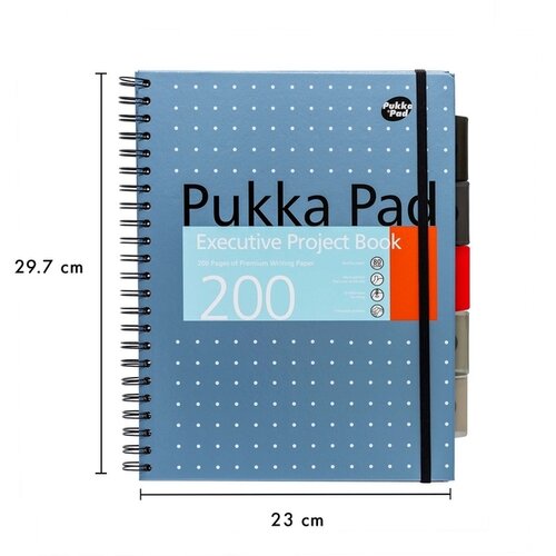 Pukka Pad Carnet de projets Pukka Pad Metallic Executive A4 ligné 5 intercalaires 200 pages 80g assorti