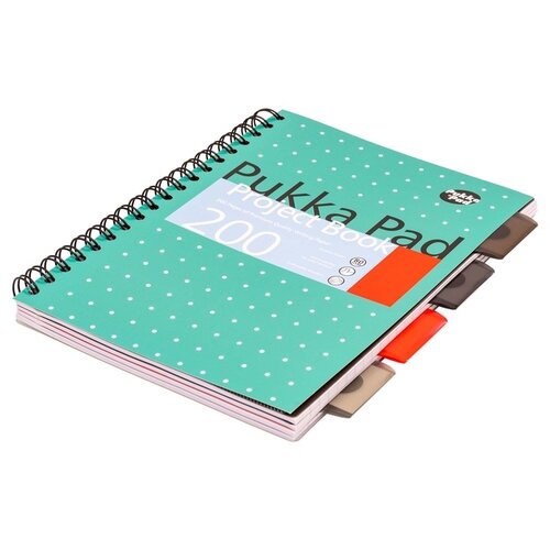 Pukka Pad Projectboek Pukka Pad Metallic B5 lijn 4-tabs 200 pagina's 80gr groen