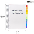 Pukka Pad Projectboek Pukka Pad White B5 lijn 10-tabs 400 pagina's 80gr