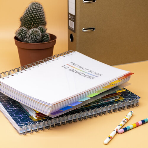 Pukka Pad Carnet de projets Pukka Pad White B5 ligné 10 intercalaires 400 pages 80g