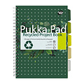 Pukka Pad Carnet de projets Pukka Pad Recycled A4 ligné 5 intercalaires 4 perf 200 pages 80g vert
