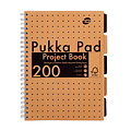 Pukka Pad Carnet de projets Pukka Pad Kraft A4 ligné 5 intercalaires 200 pages 80g