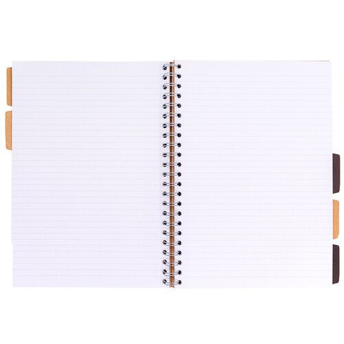 Pukka Pad Carnet de projets Pukka Pad Kraft A4 ligné 5 intercalaires 200 pages 80g