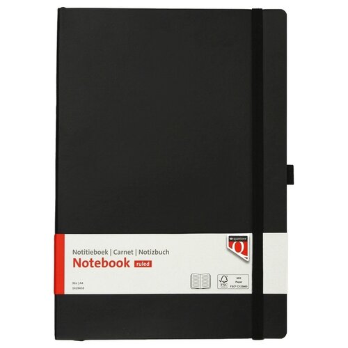 Quantore Carnet de notes Quantore A4 flex ligné 192 pages noir