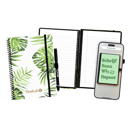 Bambook Carnet de notes Bambook Original Tropical A5 ligné 40 pages effaçable