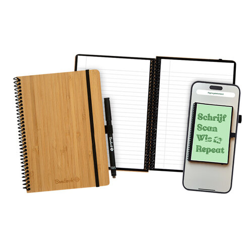 Bambook Carnet de notes Bambook Classic A5 ligné rigide 40 pages effaçable