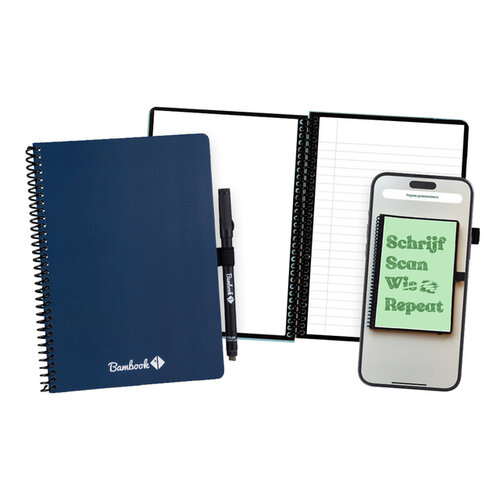 Bambook Carnet de notes Bambook Original Navy A5 ligné 40 pages effaçable
