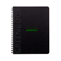 Rhodia Cahier de notes Rhodia Greenbook A5 ligné 6 perforations 180 pages 90g noir