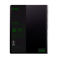 Rhodia Cahier de notes Rhodia Greenbook A4 ligné 4 perforations 180 pages 90g noir