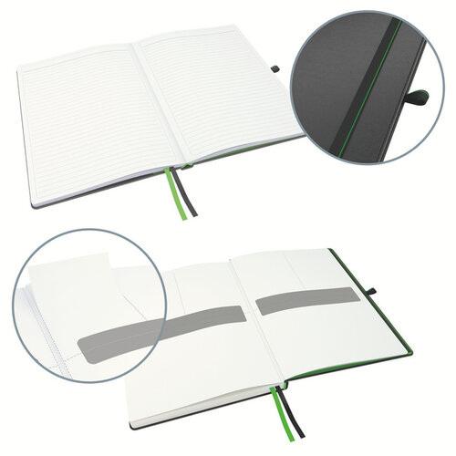 Leitz Cahier Leitz Complete 187x242mm ligné 160 pages 100g noir