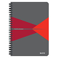 Leitz Notitieboek Leitz Office A5 lijn 180 pagina's 80gr grijs rood