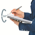 Leitz Notitieboek Leitz Office A5 lijn 180 pagina's 80gr grijs rood