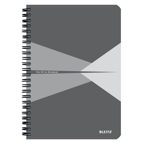 Leitz Notitieboek Leitz Office A5 lijn 180 pagina's 80gr grijs grijs