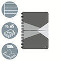 Leitz Cahier Leitz Office A5 ligné 180 pages 80g gris gris