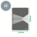 Leitz Cahier Leitz Office A5 ligné 180 pages 80g gris gris