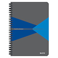 Leitz Notitieboek Leitz Office A5 lijn 180 pagina's 80gr grijs blauw