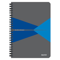Notitieboek Leitz Office A5 lijn 180 pagina's 80gr grijs blauw