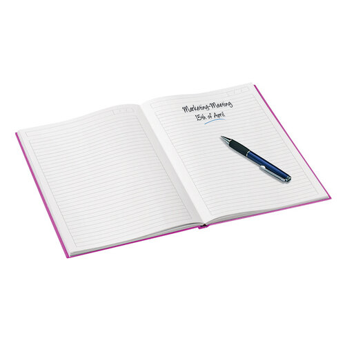 Leitz Notitieboek Leitz WOW A4 160 pagina's 90gr lijn roze