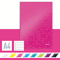 Leitz Notitieboek Leitz WOW A4 160 pagina's 90gr lijn roze