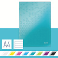 Leitz Notitieboek Leitz WOW A4 160 pagina's 90gr lijn ijsblauw