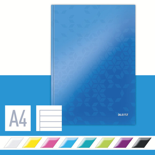 Leitz Notitieboek Leitz WOW A5 160blz 90gr lijn blauw