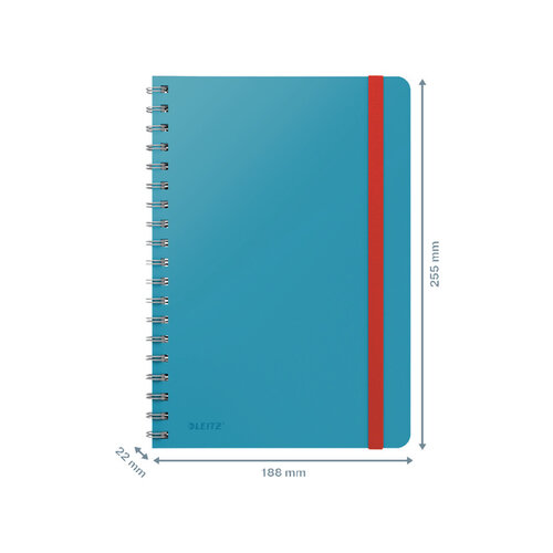 Leitz Cahier de notes Leitz Cosy spirale B5 ligné 160 pages 100g bleu
