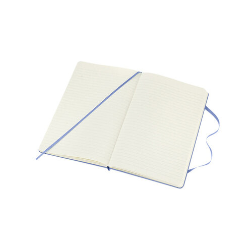 Moleskine Carnet Moleskine large 130x210mm ligné couverture rigide bleu hortensia