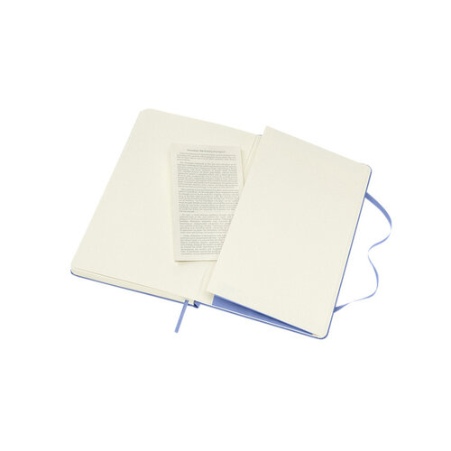 Moleskine Carnet Moleskine large 130x210mm ligné couverture rigide bleu hortensia