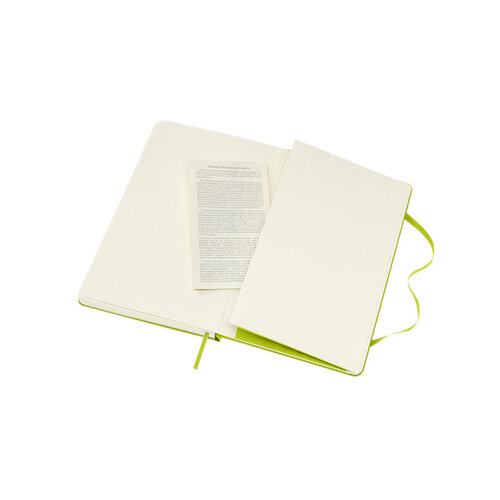 Moleskine Carnet Moleskine large 130x210mm ligné couverture rigide vert citron