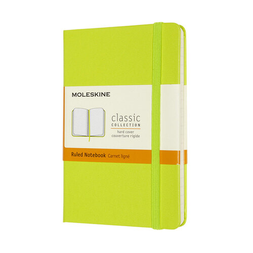 Moleskine Carnet Moleskine Pocket 90x140mm ligné couverture rigide vert citron