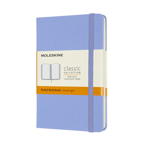 Moleskine Carnet Moleskine Pocket 90x140mm ligné couverture rigide bleu hortensia