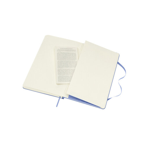 Moleskine Carnet Moleskine large 130x210mm uni couverture rigide bleu hortensia