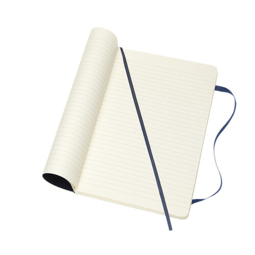 Moleskine Carnet Moleskine large 130x210mm ligné couverture souple bleu saphir