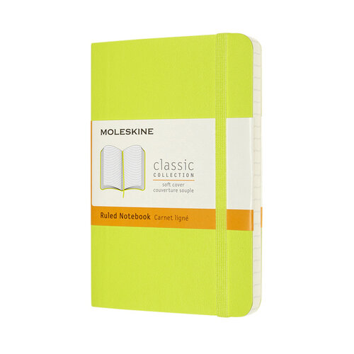 Moleskine Notitieboek Moleskine pocket 90x140mm lijn soft cover lemon green
