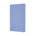 Moleskine Carnet Moleskine large 130x210mm ligné couverture souple bleu hortensia