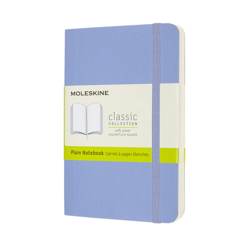Moleskine Carnet Moleskine Pocket 90x140mm uni couverture souple bleu hortensia