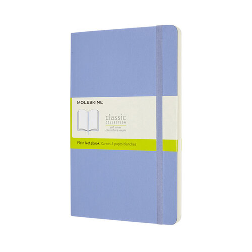 Moleskine Carnet Moleskine large 130x210mm uni couverture souple bleu hortensia