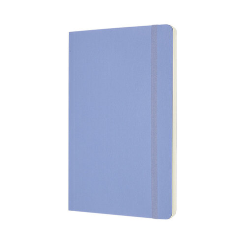 Moleskine Carnet Moleskine large 130x210mm uni couverture souple bleu hortensia