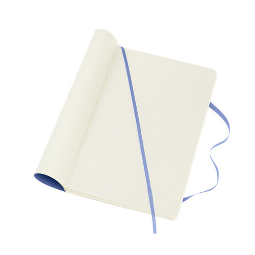 Moleskine Carnet Moleskine large 130x210mm uni couverture souple bleu hortensia