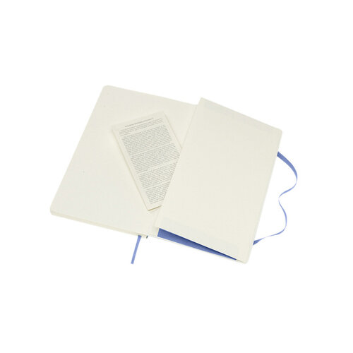 Moleskine Carnet Moleskine large 130x210mm uni couverture souple bleu hortensia