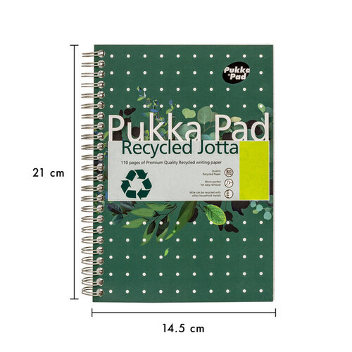 Pukka Pad Bloc-notes Pukka Pad Jotta A5 ligné 110 pages 80g vert